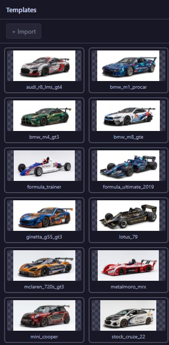 Car Templates Browser